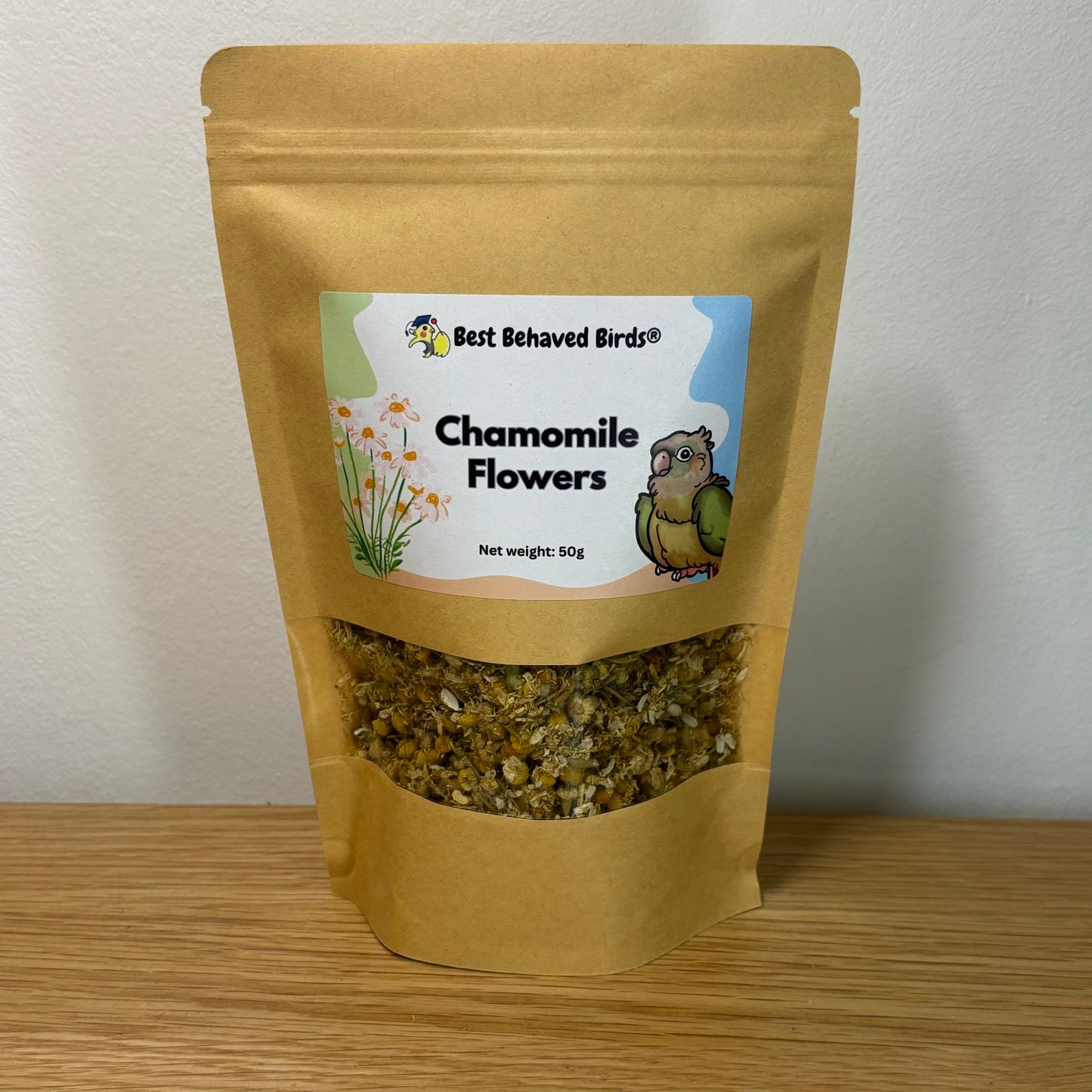 Chamomile Flowers 50g - Best Behaved Birds