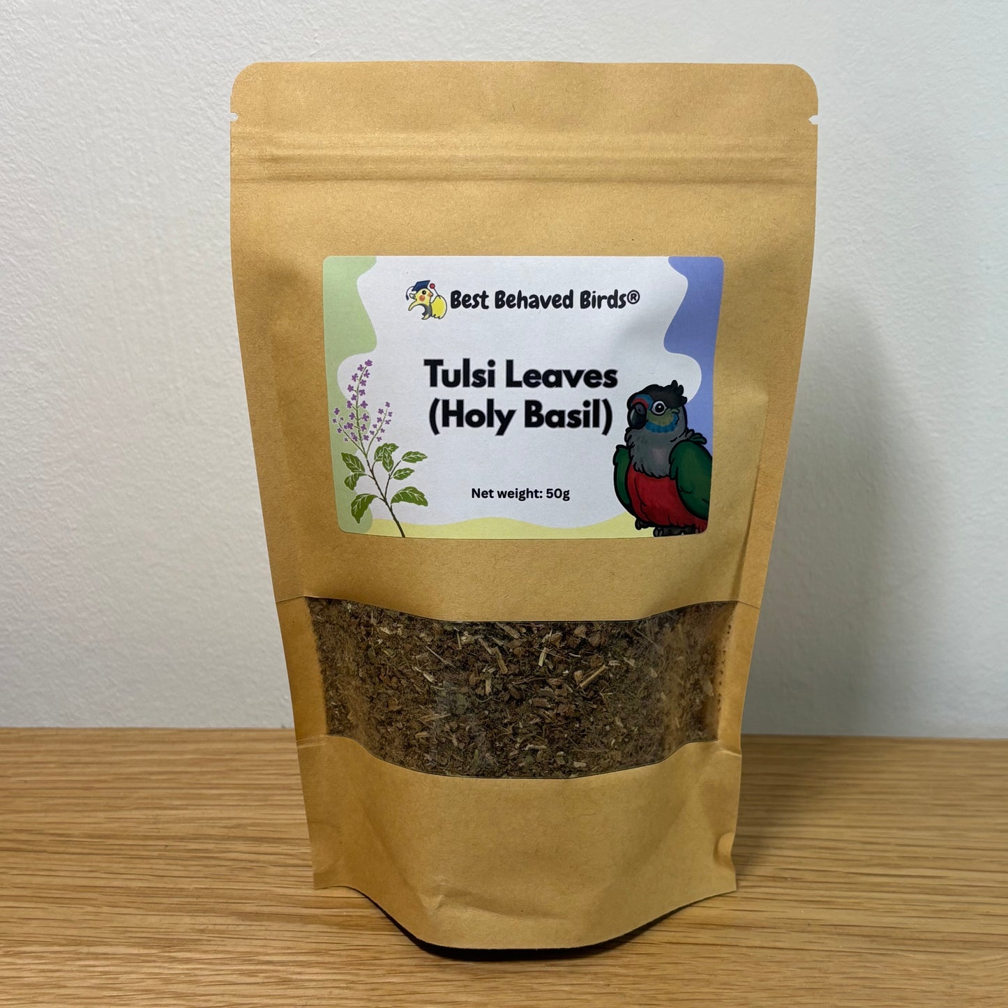 Tulsi Leaves (Holy Basil) 50g - Best Behaved Birds